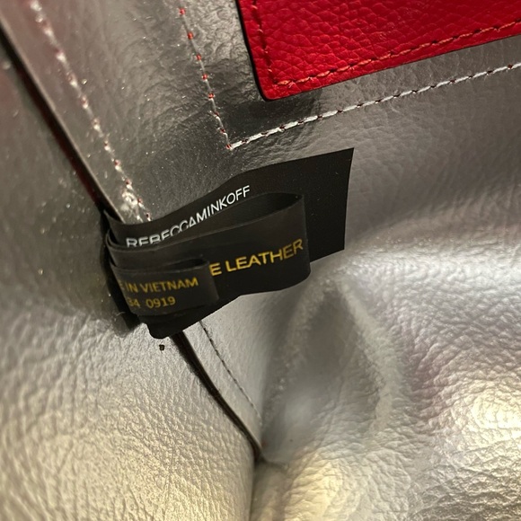 NWT Rebecca Minkoff Stella Leather Tote Bag Tomato / Red - Picture 12 of 14